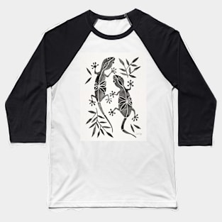 gecko black Baseball T-Shirt
